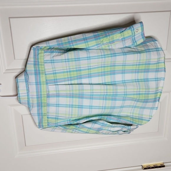 Kitestrings Pastel Plaid Button Down Shirt Size 3T - Picture 6 of 10